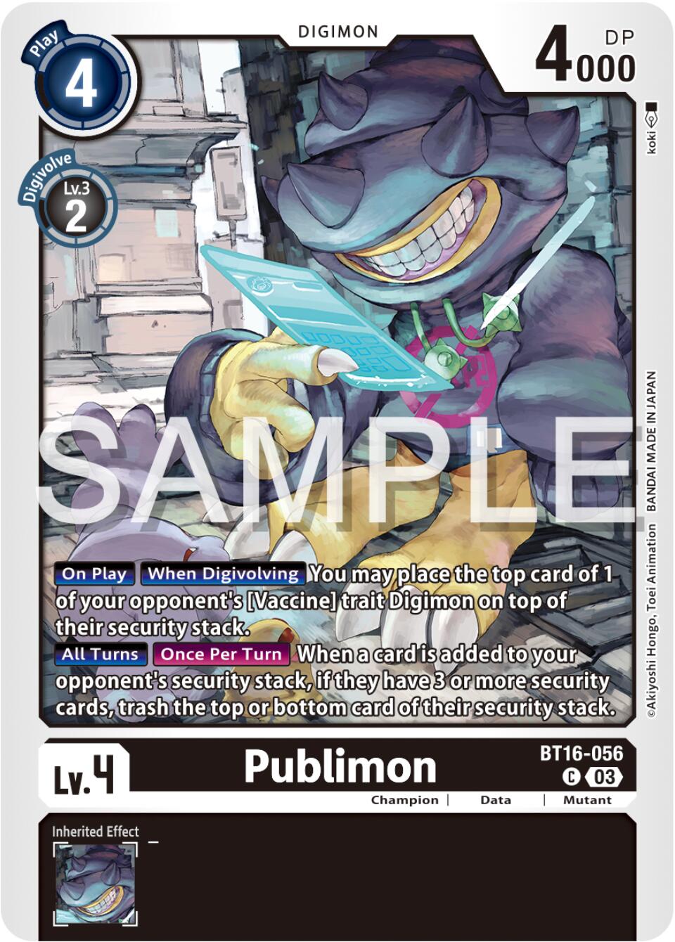 Publimon [BT16-056] [Beginning Observer] | Mindsight Gaming