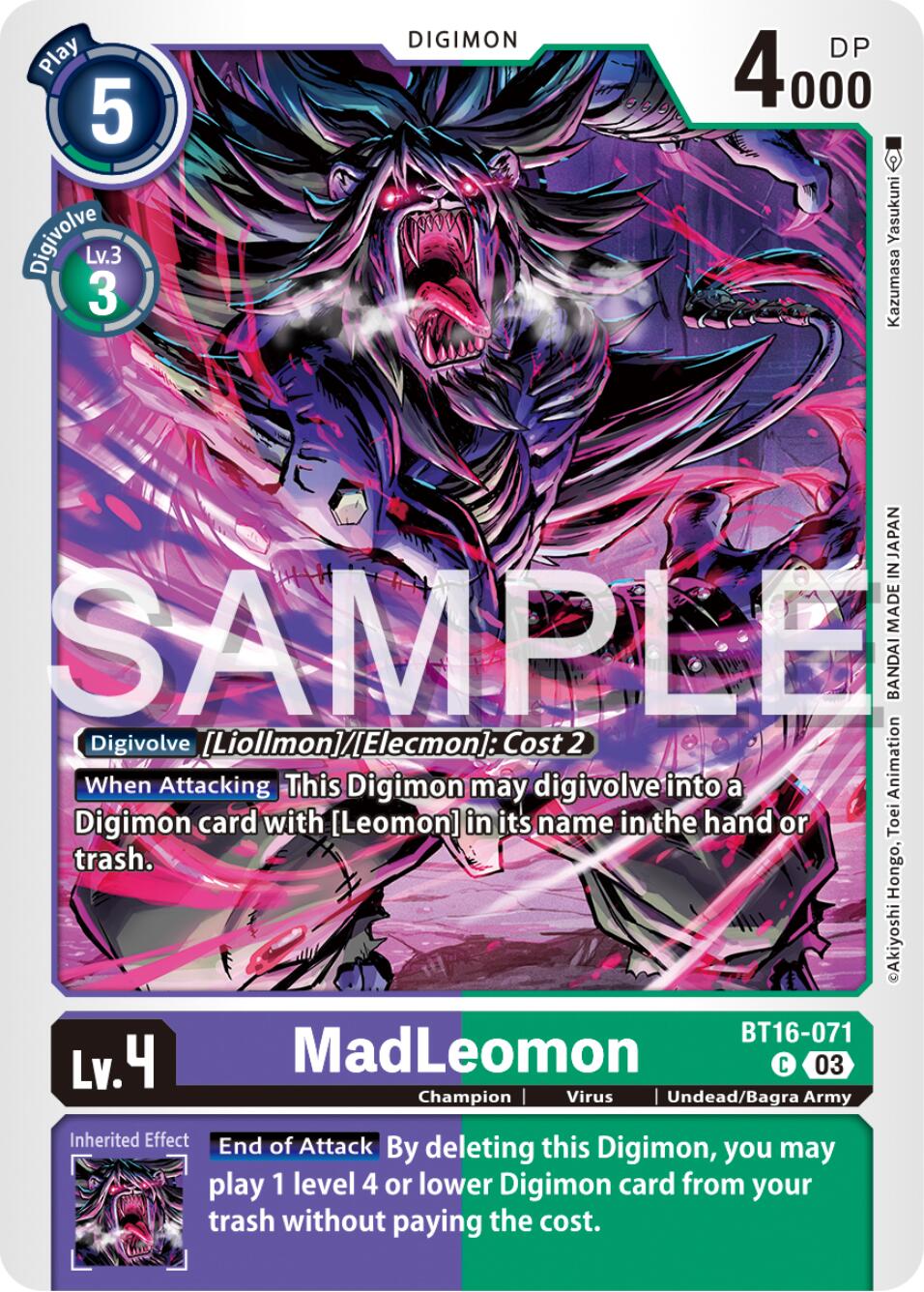 MadLeomon [BT16-071] [Beginning Observer] | Mindsight Gaming