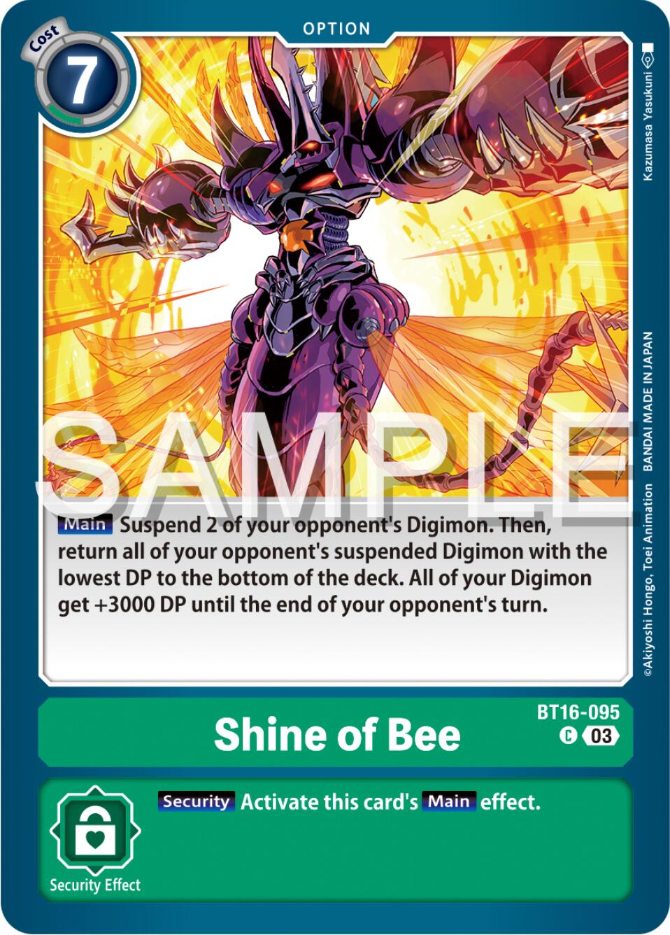 Shine of Bee [BT16-095] [Beginning Observer] | Mindsight Gaming