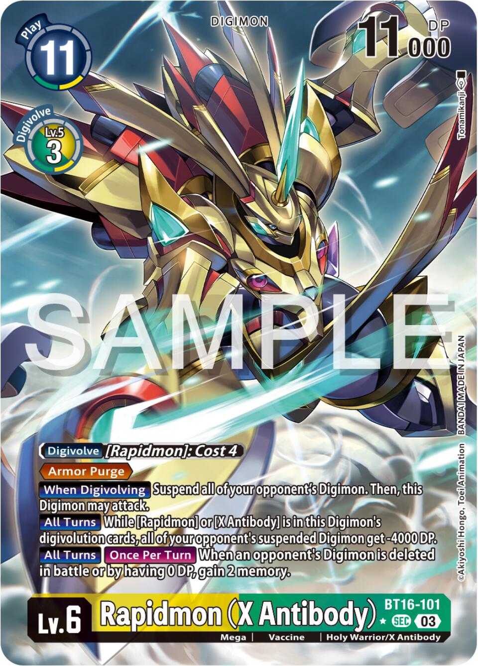 Rapidmon (X Antibody) [BT16-101] (Alternate Art) [Beginning Observer] | Mindsight Gaming