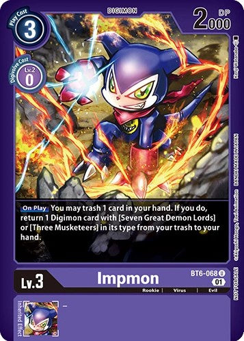 Impmon [BT6-068] (April 2023 Beelzemon Special) [Starter Deck: Beelzemon Advanced Deck Set Pre-Release Cards] | Mindsight Gaming