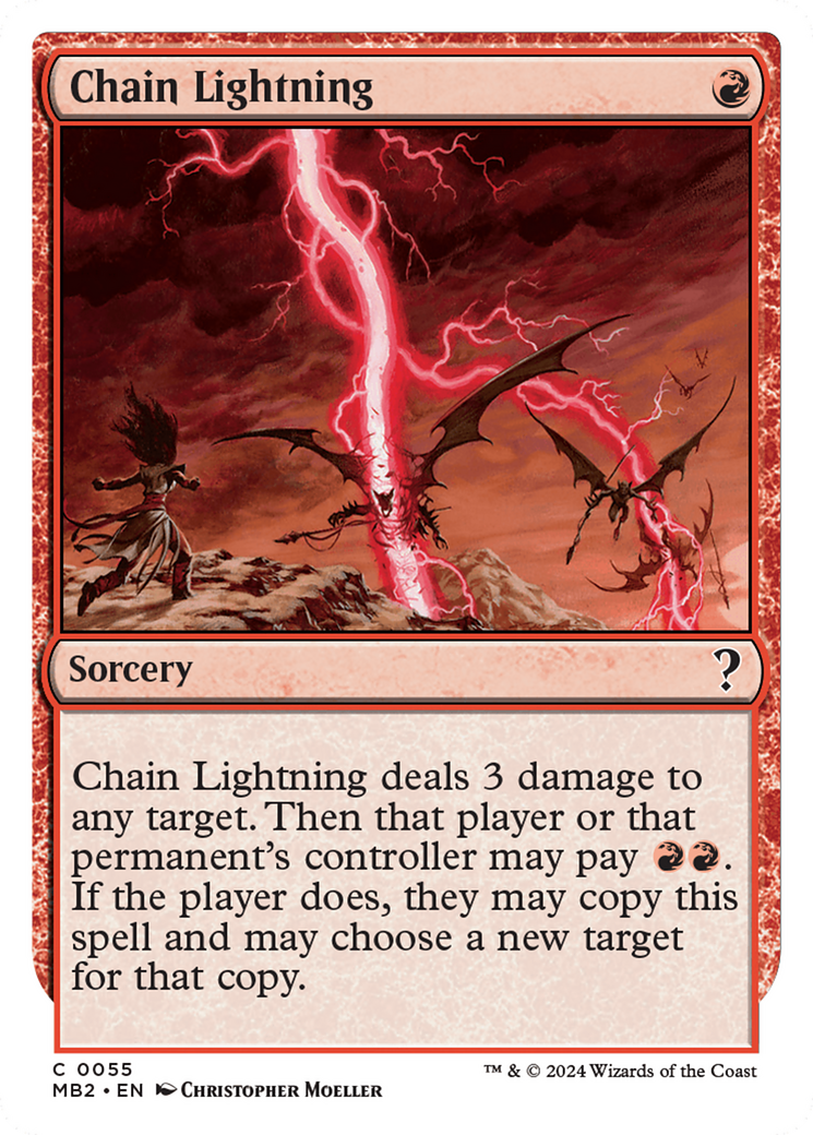 Chain Lightning (White Border) [Mystery Booster 2] | Mindsight Gaming