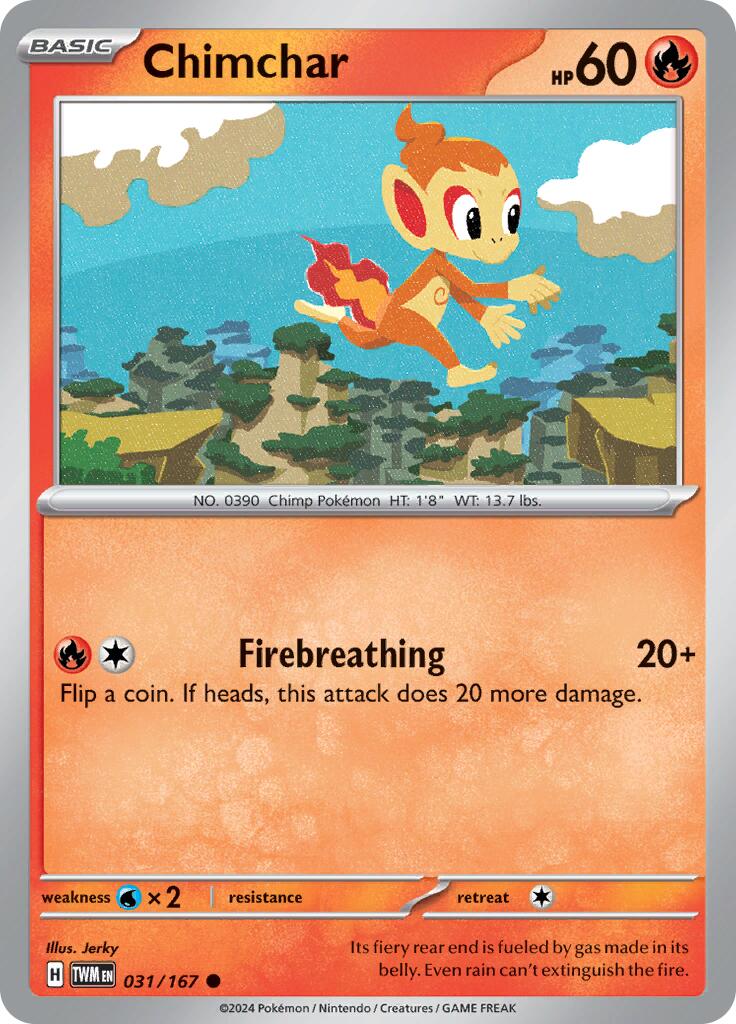 Chimchar (031/167) [Scarlet & Violet: Twilight Masquerade] | Mindsight Gaming