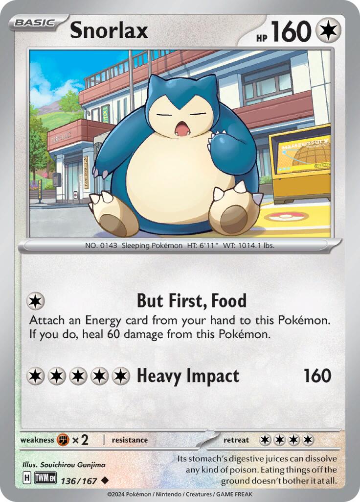 Snorlax (136/167) [Scarlet & Violet: Twilight Masquerade] | Mindsight Gaming