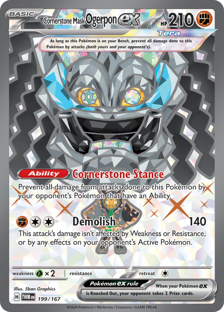 Cornerstone Mask Ogerpon ex (199/167) [Scarlet & Violet: Twilight Masquerade] | Mindsight Gaming