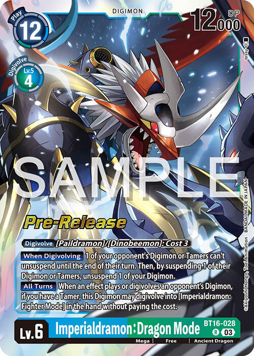 Imperialdramon: Dragon Mode [BT16-028] [Beginning Observer Pre-Release Promos] | Mindsight Gaming