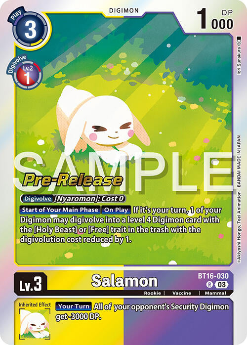 Salamon [BT16-030] [Beginning Observer Pre-Release Promos] | Mindsight Gaming