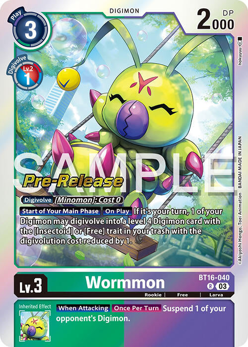 Wormmon [BT16-040] [Beginning Observer Pre-Release Promos] | Mindsight Gaming