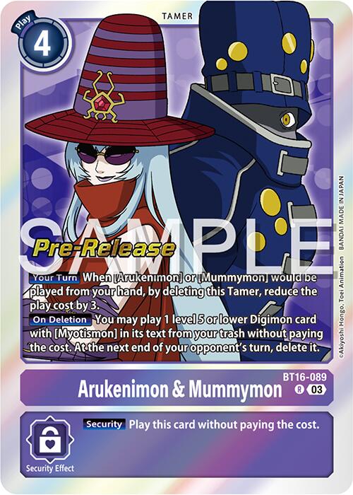 Arukenimon & Mummymon [BT16-089] [Beginning Observer Pre-Release Promos] | Mindsight Gaming