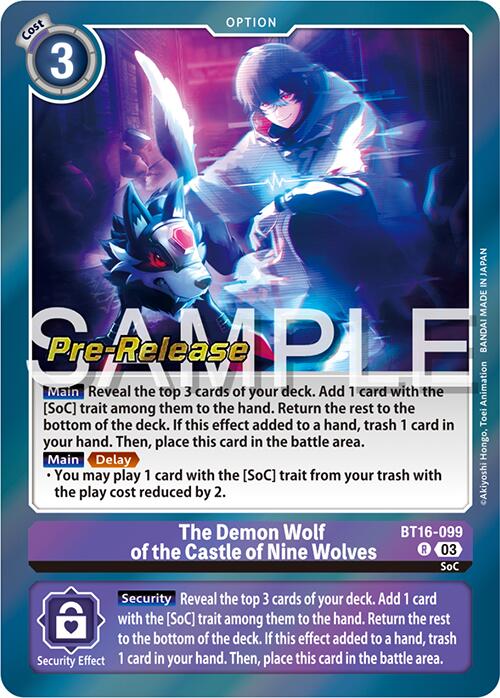 The Demon Wolf of the Castle of Nine Wolves [BT16-099] [Beginning Observer Pre-Release Promos] | Mindsight Gaming