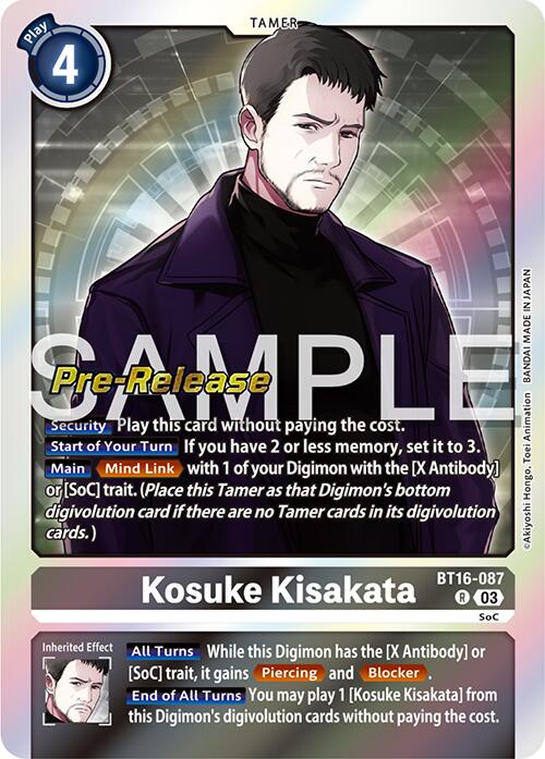 Kosuke Kisakata [BT16-087] [Beginning Observer Pre-Release Promos] | Mindsight Gaming