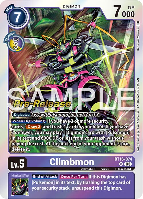 Climbmon [BT16-074] [Beginning Observer Pre-Release Promos] | Mindsight Gaming