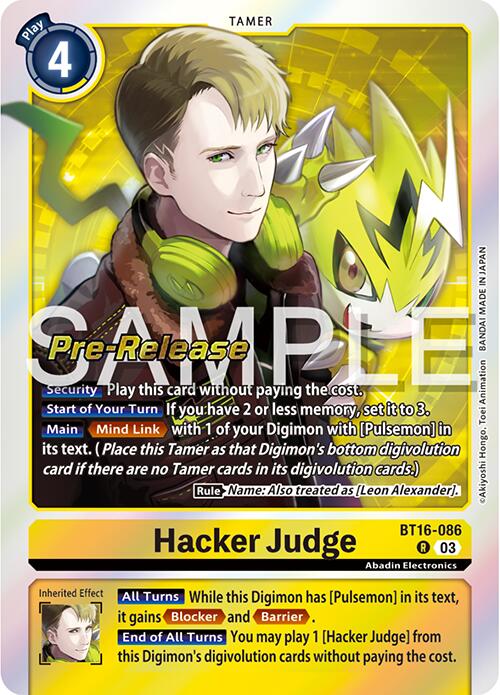 Hacker Judge [BT16-086] [Beginning Observer Pre-Release Promos] | Mindsight Gaming