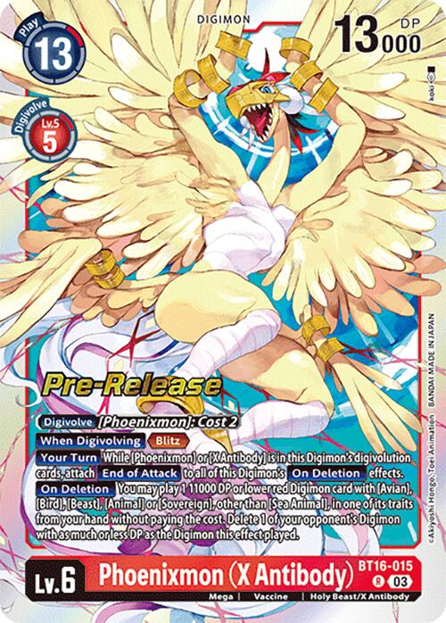 Phoenixmon (X Antibody) [BT16-015] [Beginning Observer Pre-Release Promos] | Mindsight Gaming