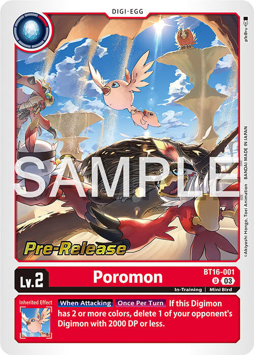 Poromon [BT16-001] [Beginning Observer Pre-Release Promos] | Mindsight Gaming