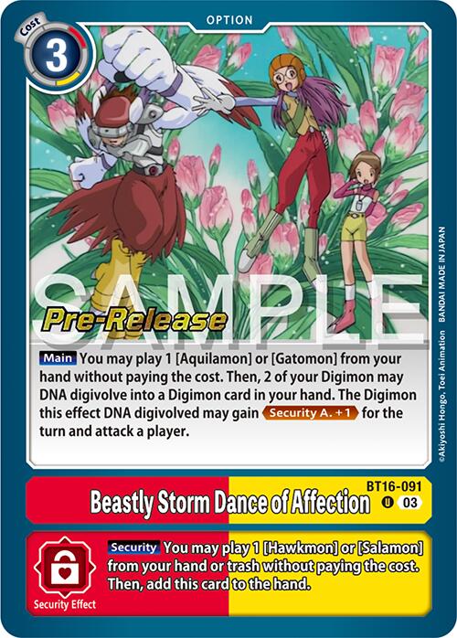 Beastly Storm Dance of Affection [BT16-091] [Beginning Observer Pre-Release Promos] | Mindsight Gaming