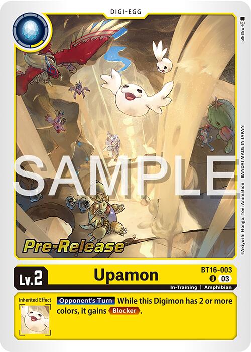 Upamon [BT16-003] [Beginning Observer Pre-Release Promos] | Mindsight Gaming