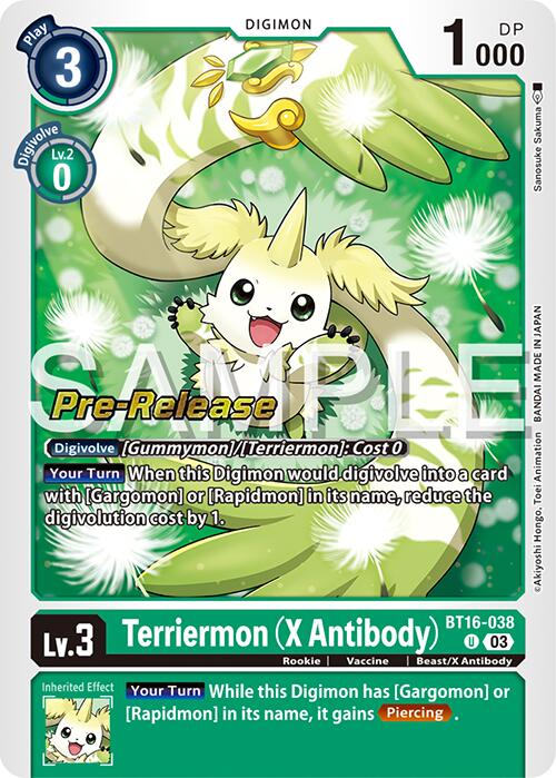 Terriermon (X Antibody) [BT16-038] [Beginning Observer Pre-Release Promos] | Mindsight Gaming