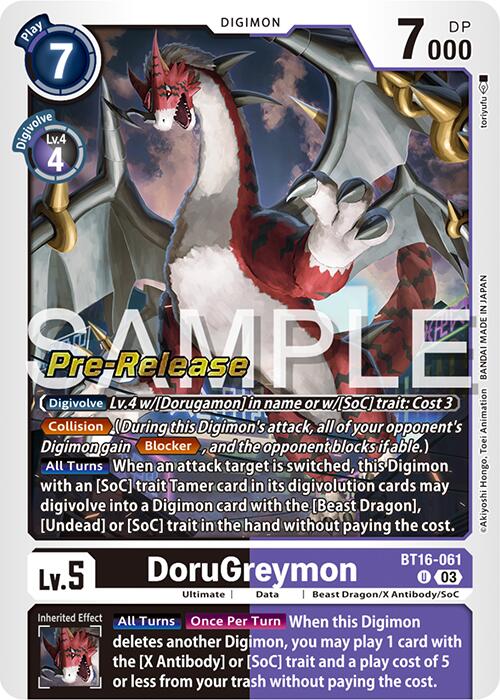 DoruGreymon [BT16-061] [Beginning Observer Pre-Release Promos] | Mindsight Gaming