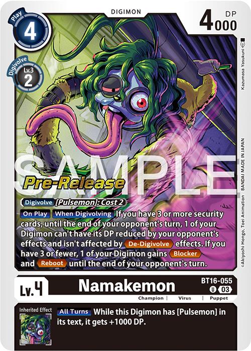 Namakemon [BT16-055] [Beginning Observer Pre-Release Promos] | Mindsight Gaming