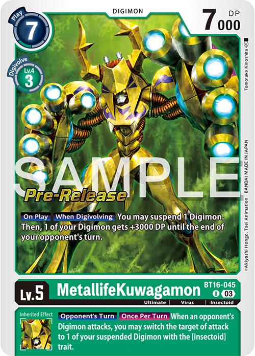 MetallifeKuwagamon [BT16-045] [Beginning Observer Pre-Release Promos] | Mindsight Gaming