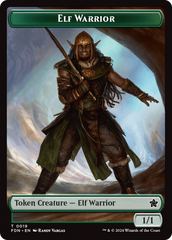 Elf Warrior // Rat (0030) Double-Sided Token [Foundations Tokens] | Mindsight Gaming