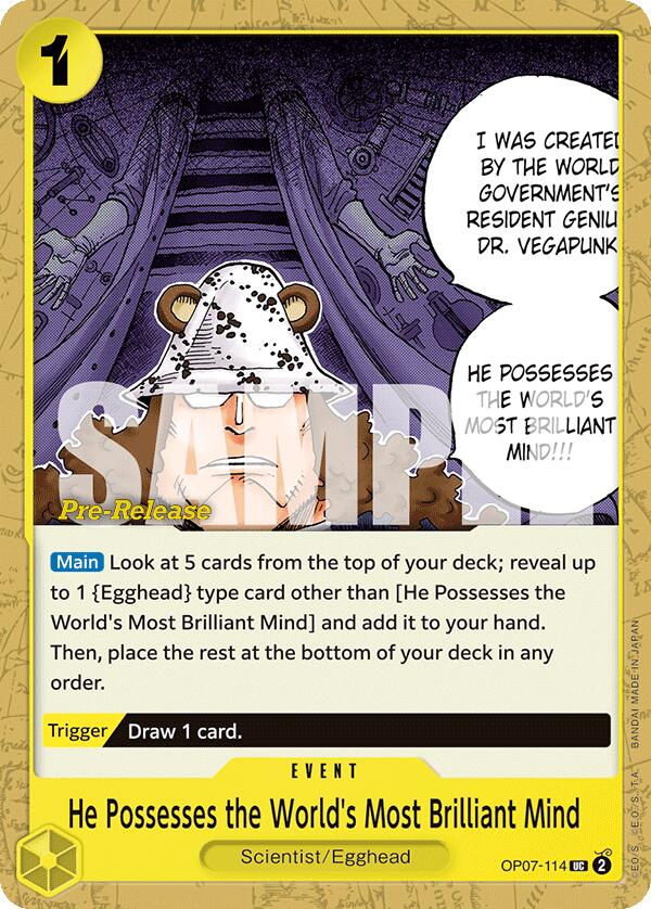 He Possesses the World's Most Brilliant Mind [500 Years in the Future Pre-Release Cards] | Mindsight Gaming