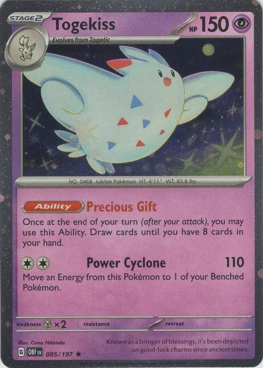 Togekiss (085/197) (Cosmos Holo) [Scarlet & Violet: Obsidian Flames] | Mindsight Gaming