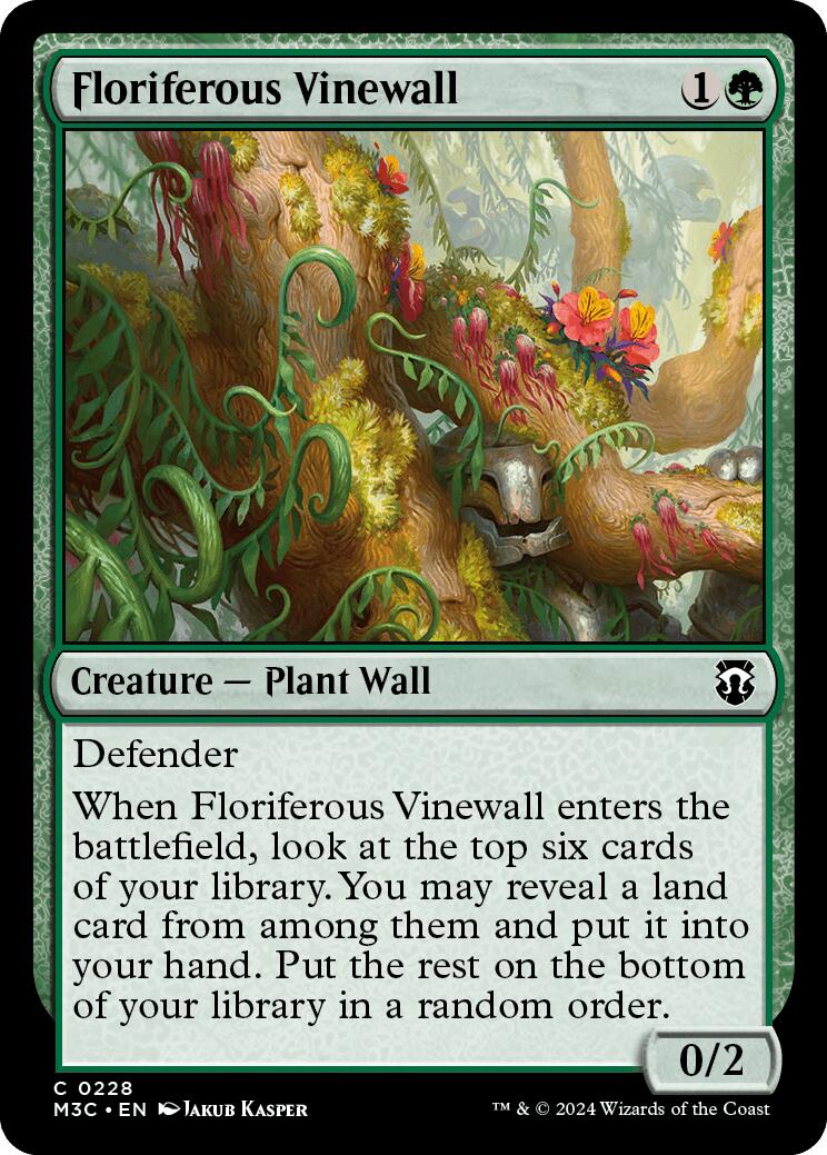 Floriferous Vinewall [Modern Horizons 3 Commander] | Mindsight Gaming