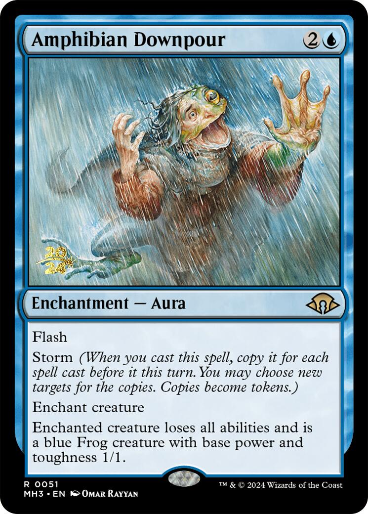 Amphibian Downpour [Modern Horizons 3 Prerelease Promos] | Mindsight Gaming