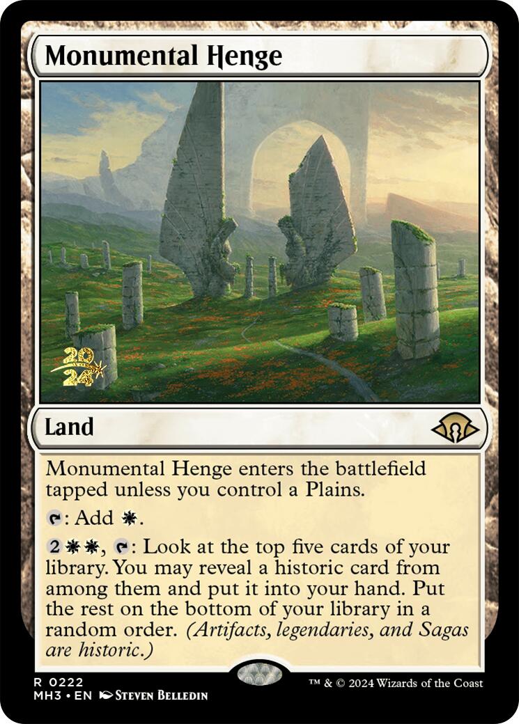 Monumental Henge [Modern Horizons 3 Prerelease Promos] | Mindsight Gaming