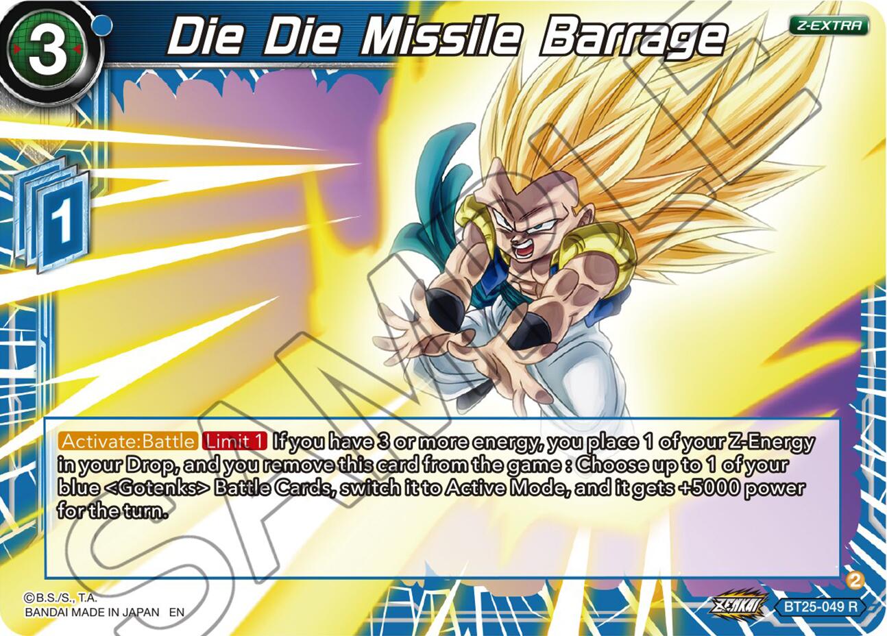 Die Die Missile Barrage (BT25-049) [Legend of the Dragon Balls] | Mindsight Gaming