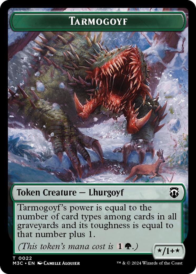 Tarmogoyf // Saproling Double-Sided Token [Modern Horizons 3 Commander Tokens] | Mindsight Gaming