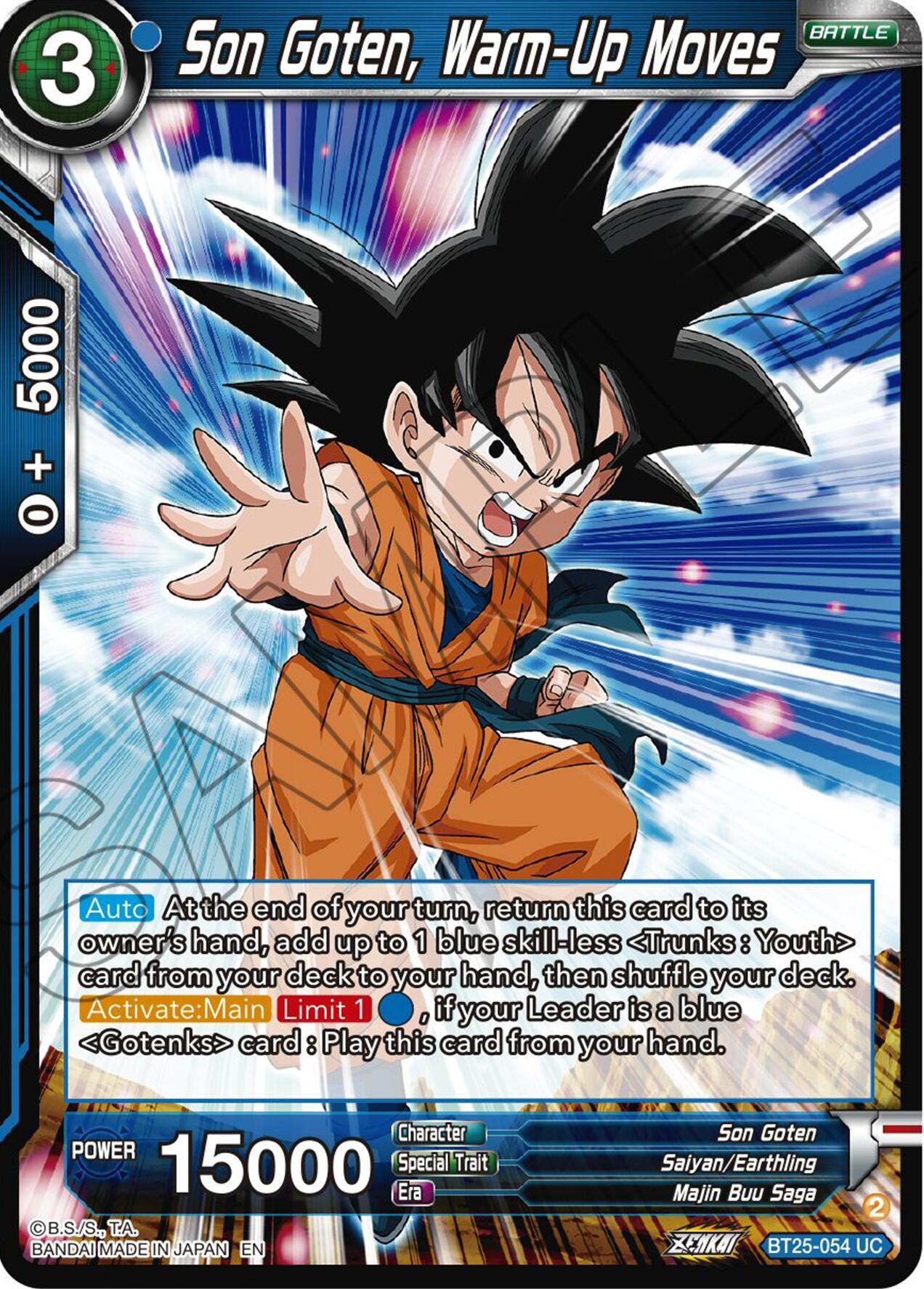 Son Goten, Warm-Up Moves (BT25-054) [Legend of the Dragon Balls] | Mindsight Gaming