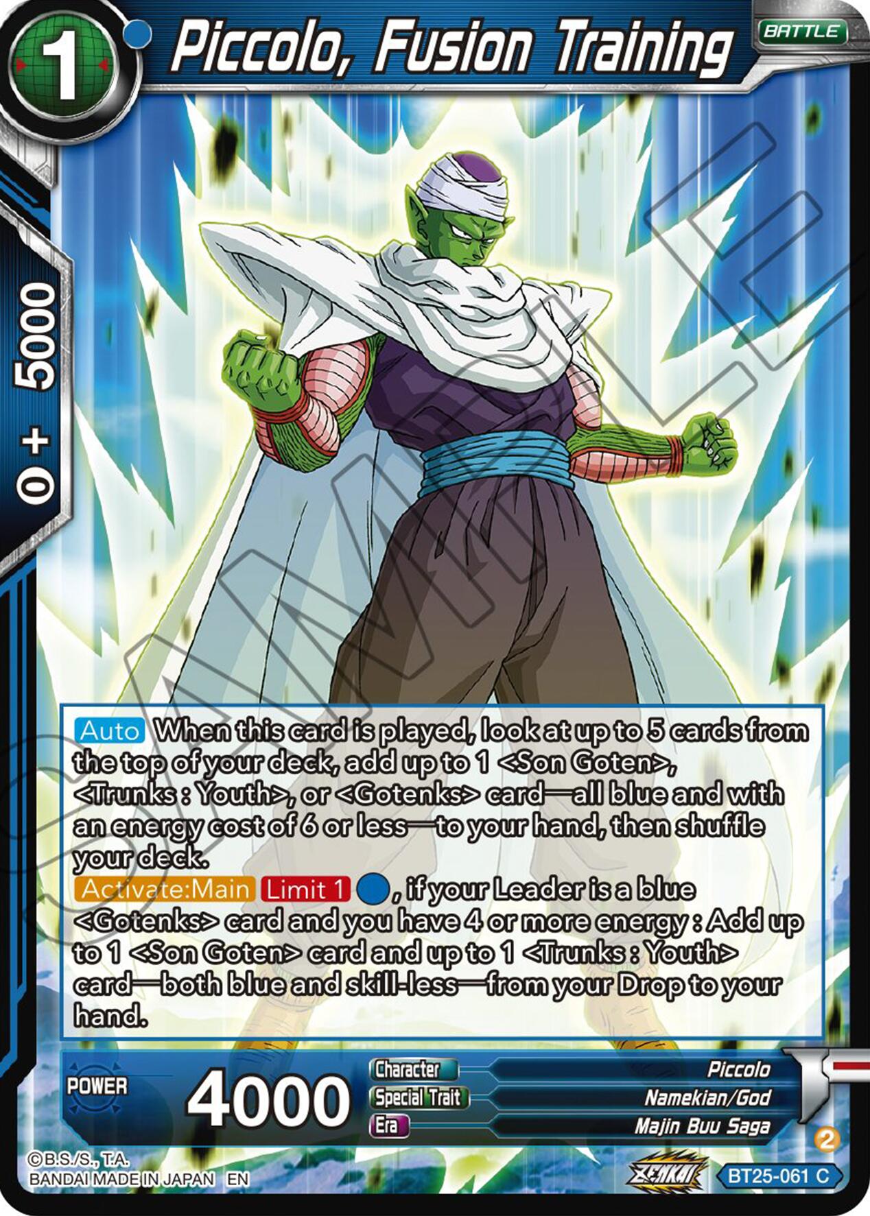 Piccolo, Fusion Training (BT25-061) [Legend of the Dragon Balls] | Mindsight Gaming