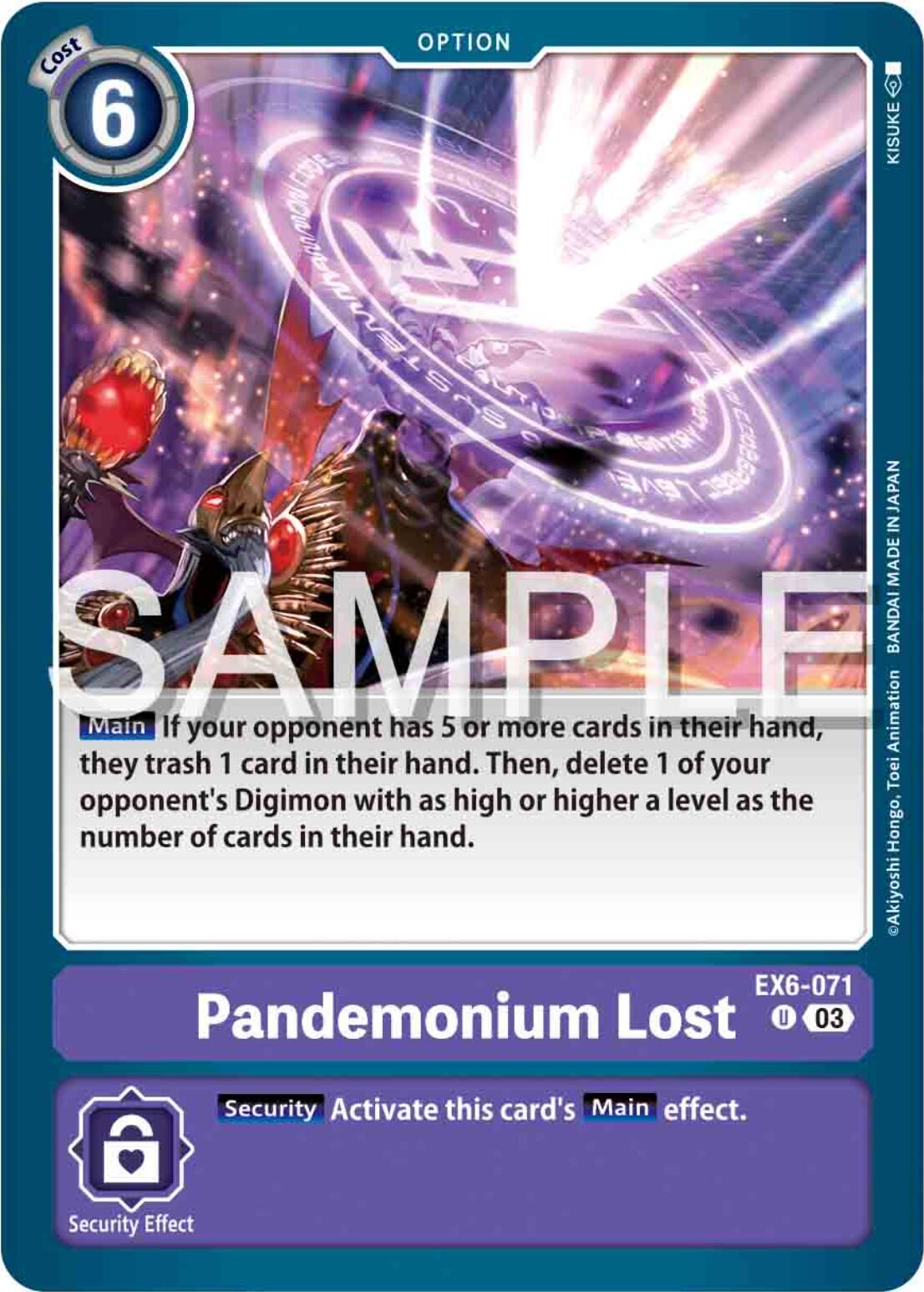 Pandemonium Lost [EX6-071] [Infernal Ascension] | Mindsight Gaming