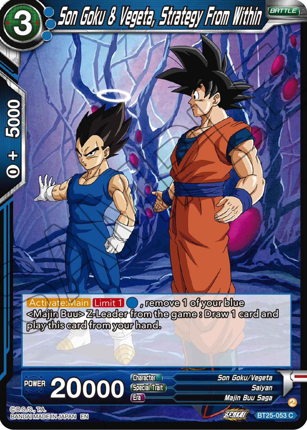 Son Goku & Vegeta, Strategy From Within (BT25-053) [Legend of the Dragon Balls] | Mindsight Gaming