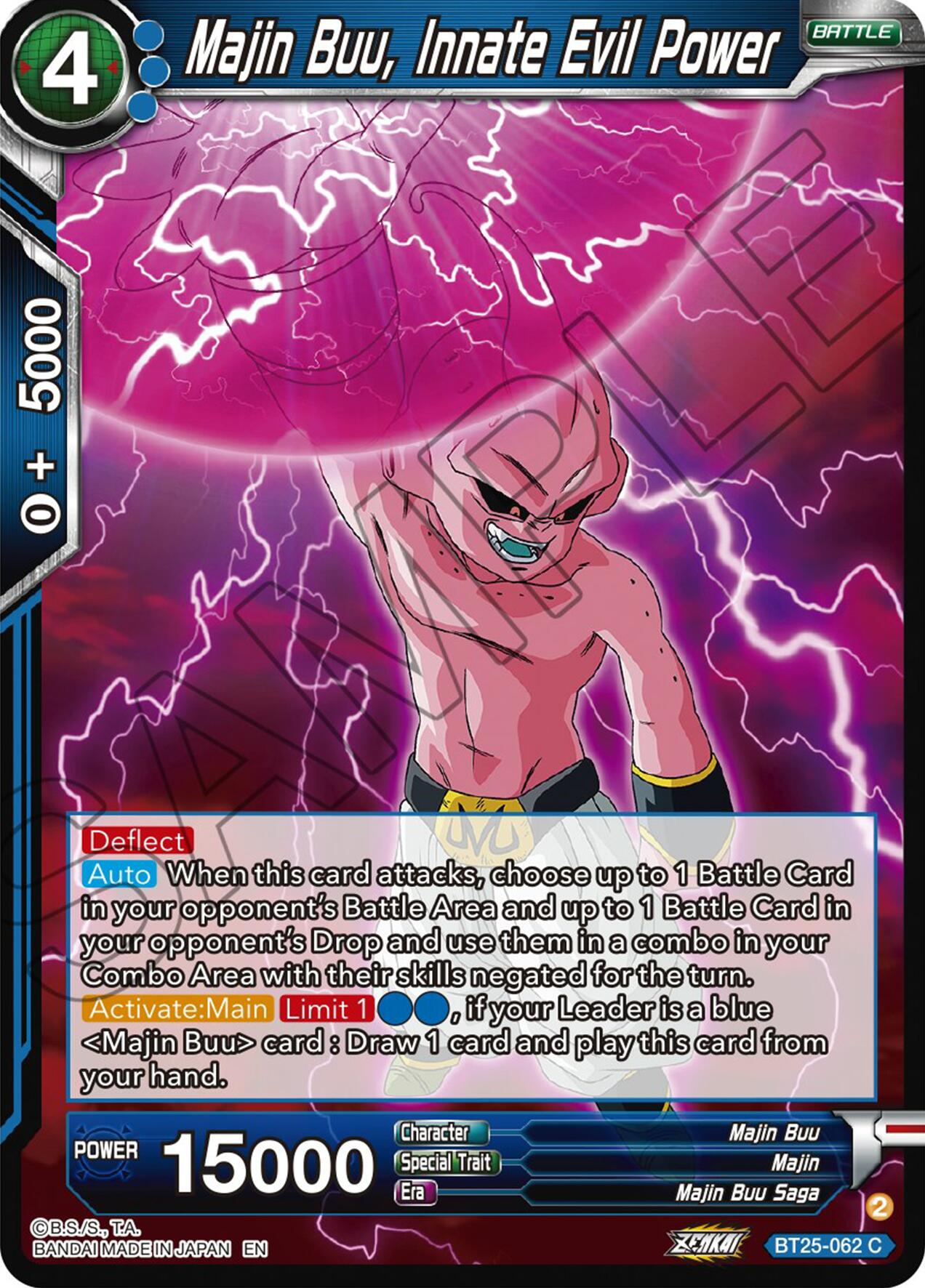 Majin Buu, Innate Evil Power (BT25-062) [Legend of the Dragon Balls] | Mindsight Gaming