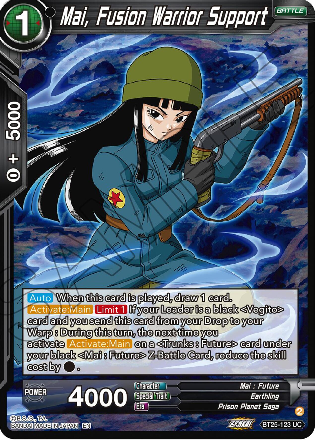 Mai, Fusion Warrior Support (BT25-123) [Legend of the Dragon Balls] | Mindsight Gaming