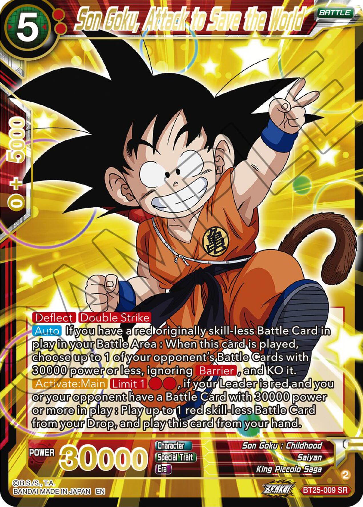 Son Goku, Attack to Save the World (BT25-009) [Legend of the Dragon Balls] | Mindsight Gaming