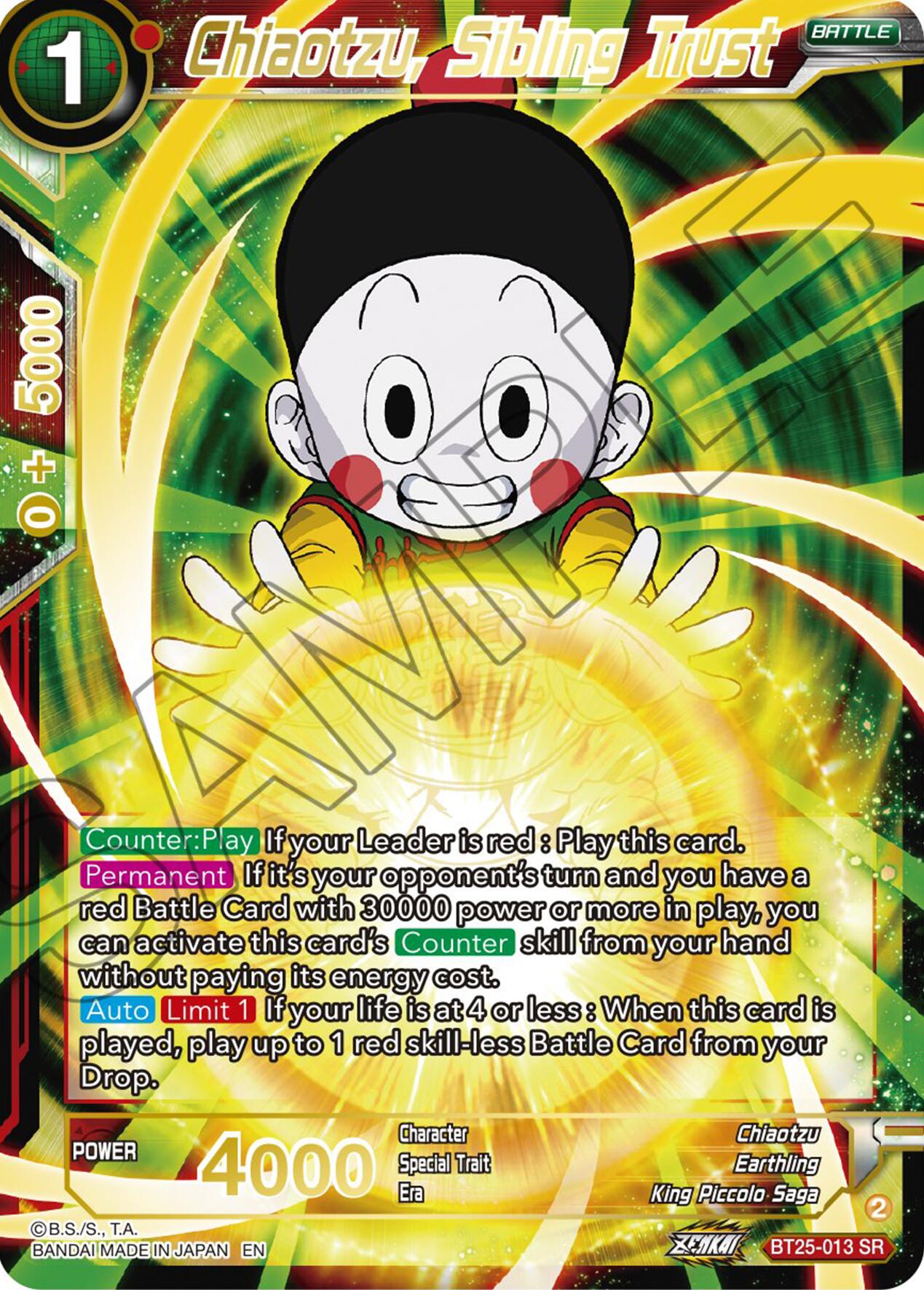 Chiaotzu, Sibling Trust (BT25-013) [Legend of the Dragon Balls] | Mindsight Gaming