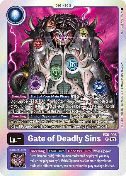 Gate of Deadly Sins [EX6-006] [Infernal Ascension] | Mindsight Gaming