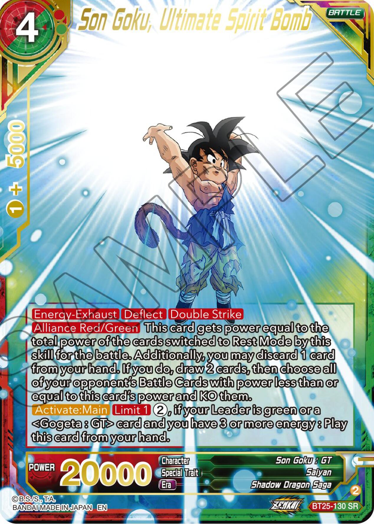 Son Goku, Ultimate Spirit Bomb (BT25-130 SR) [Legend of the Dragon Balls] | Mindsight Gaming