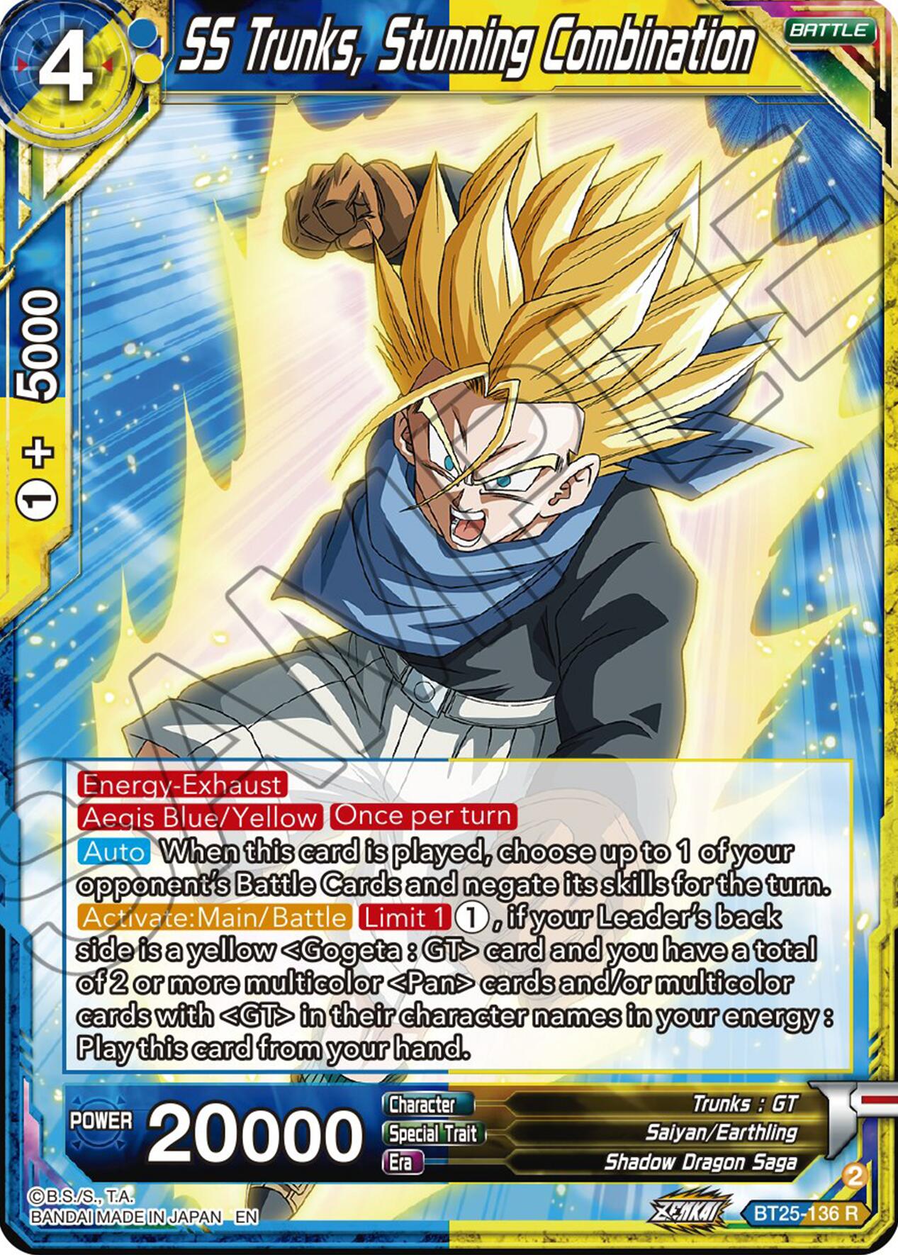 SS Trunks, Stunning Combination (BT25-136) [Legend of the Dragon Balls] | Mindsight Gaming