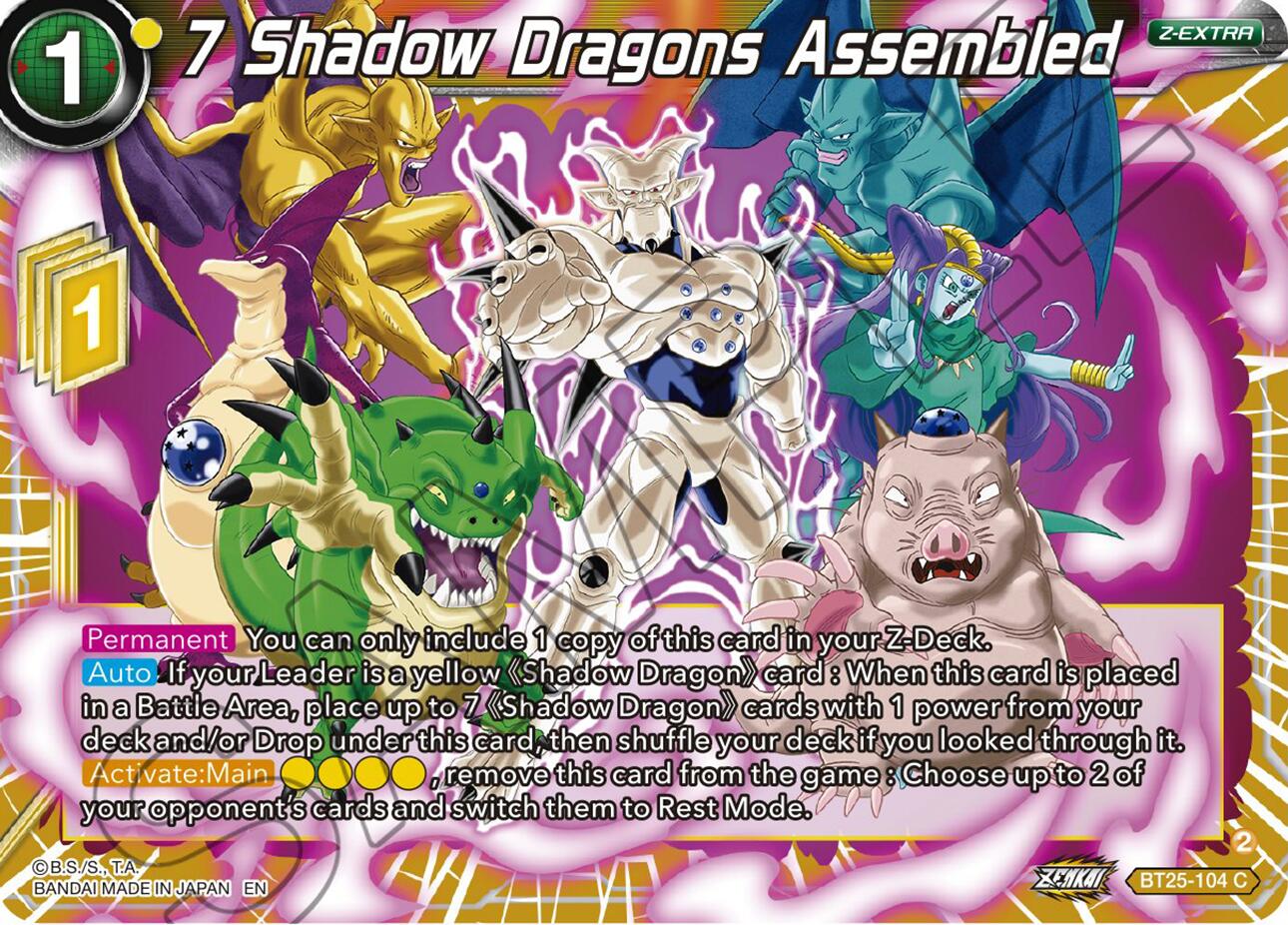 7 Shadow Dragons Assembled (BT25-104) [Legend of the Dragon Balls] | Mindsight Gaming