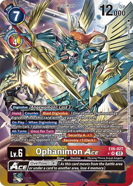 Ophanimon ACE [EX6-027] (Alternate Art) [Infernal Ascension] | Mindsight Gaming