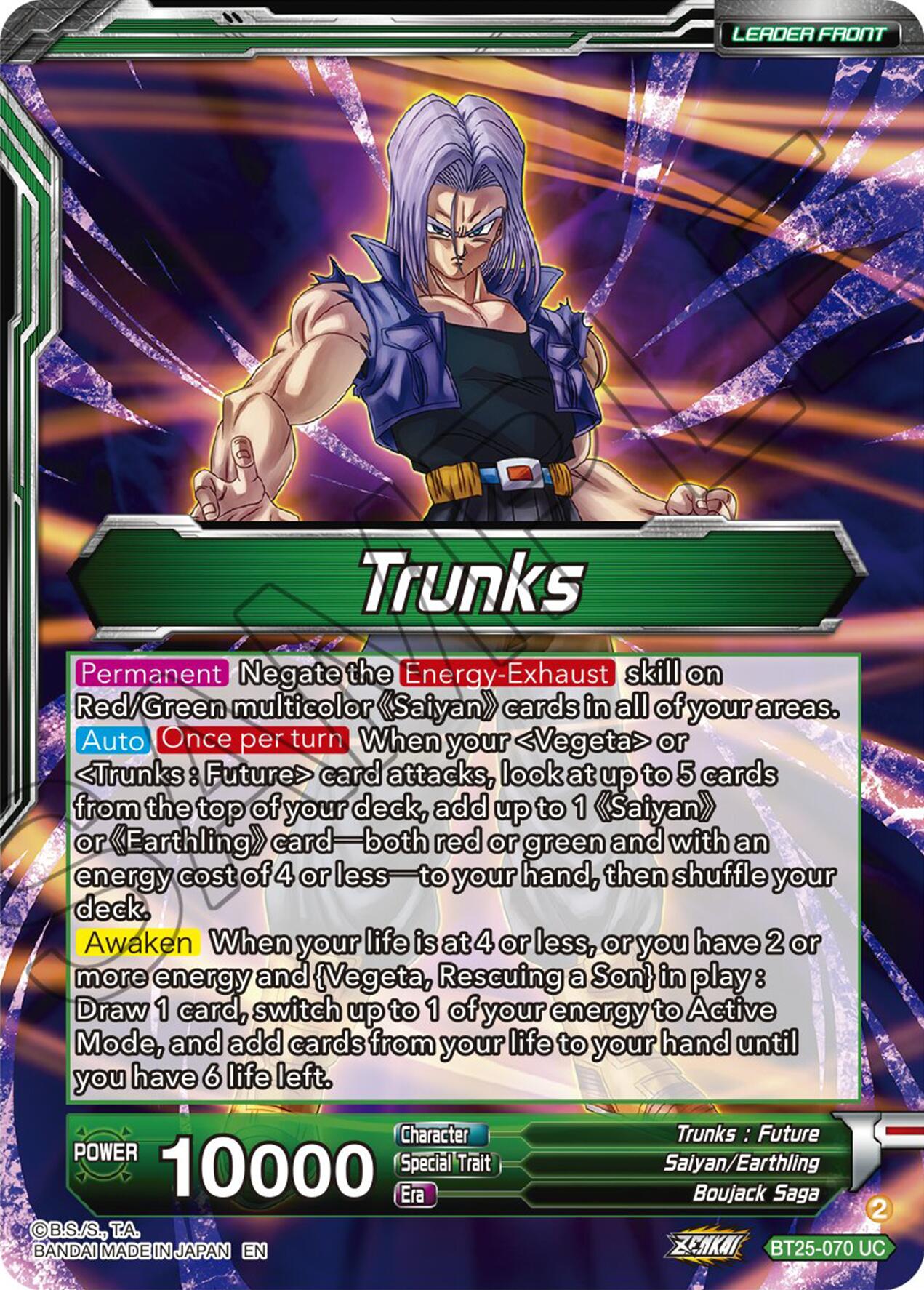 Trunks // SS Trunks, Tournament Battle to the Death (BT25-070) [Legend of the Dragon Balls] | Mindsight Gaming