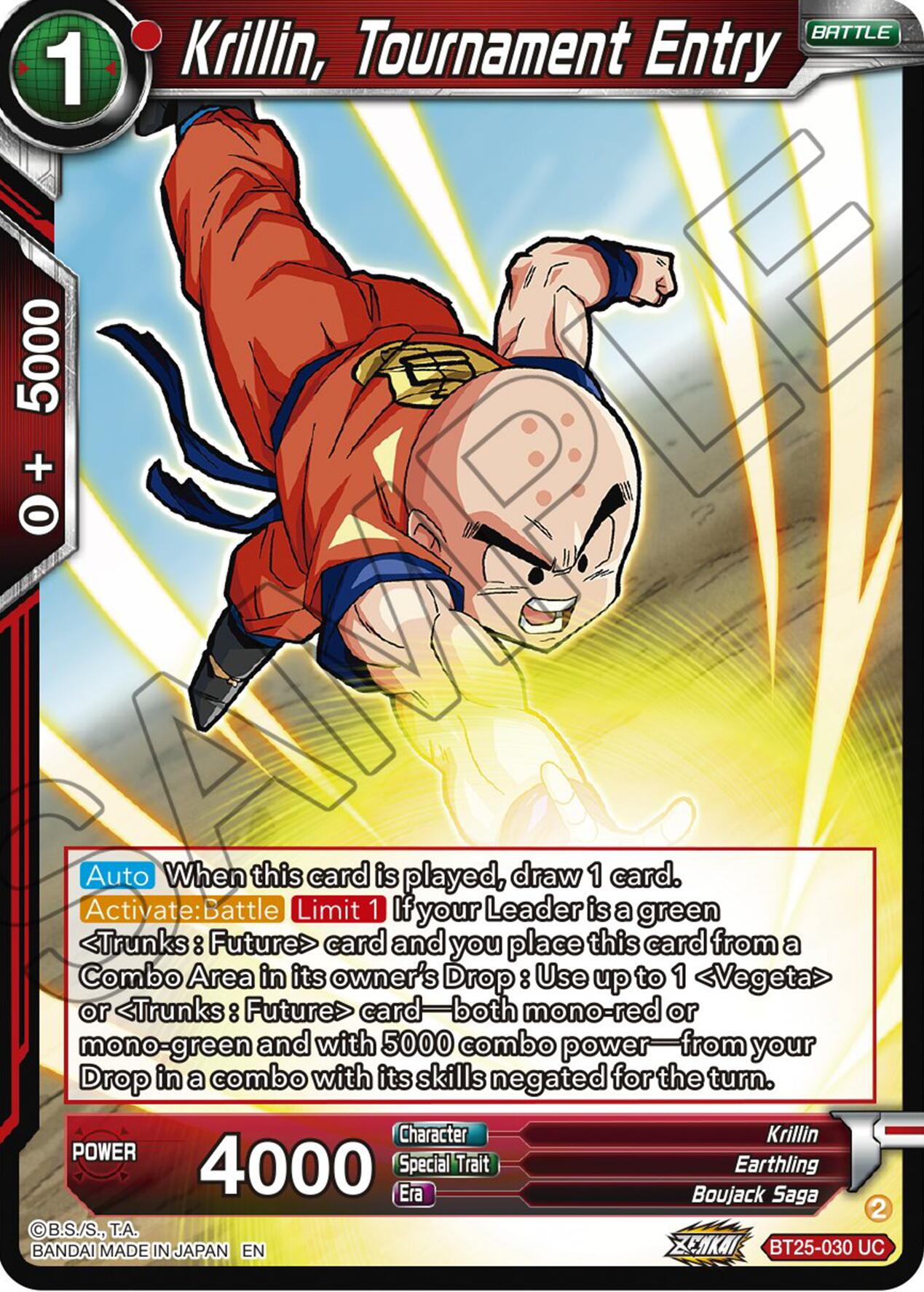 Krillin, Tournament Entry (BT25-030) [Legend of the Dragon Balls] | Mindsight Gaming