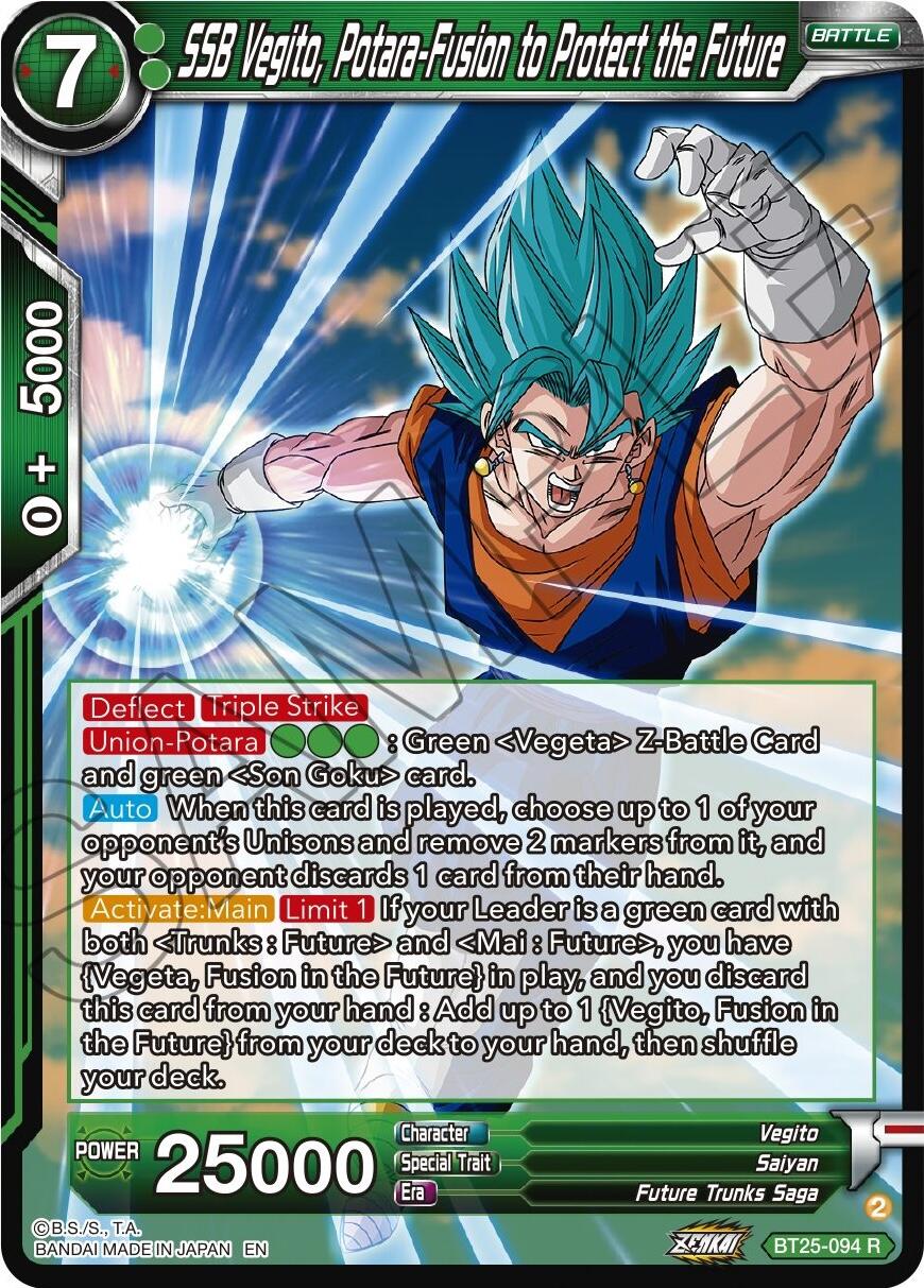 SSB Vegito, Potara-Fusion to Protect the Future (BT25-094) [Legend of the Dragon Balls] | Mindsight Gaming