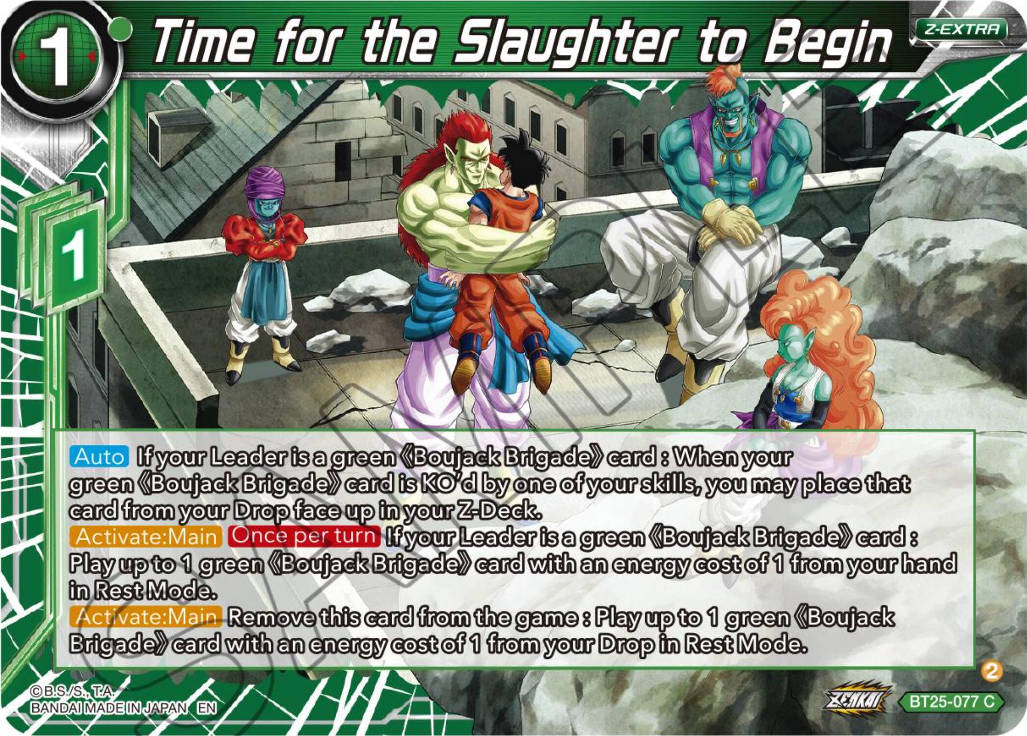 Time for the Slaughter to Begin (BT25-077) [Legend of the Dragon Balls] | Mindsight Gaming